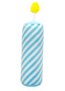 ThoozyPet Birthday Candle Blue Plush Dog Toy W/ Rope