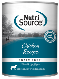 NutriSource Wet Dog Food Grain-Free Chicken Formula 12.3oz Can Single