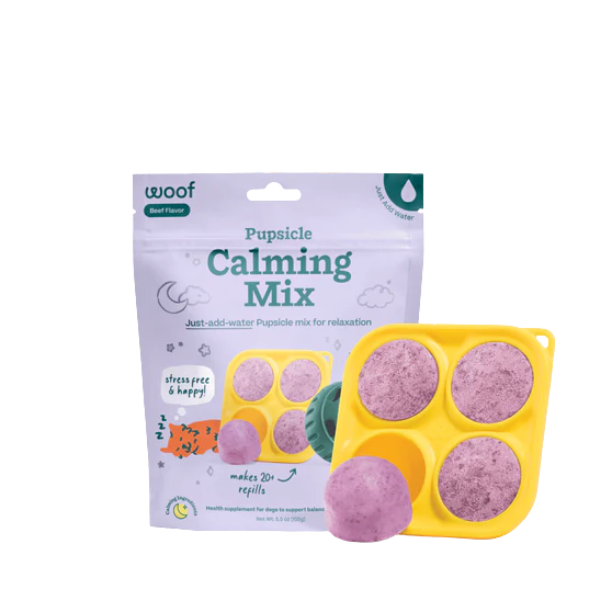 Woof Pupsicle Treat Mix for Dogs - Calming Beef Recipe - 5.5oz Bag