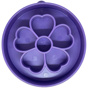 SodaPup Flower Design eBowl Enrichment Slow Feeder Bowl for Dogs - Purple