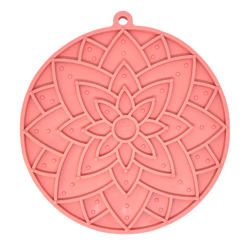 SodaPup Lotus Design Emat Enrichment Licking Mat - Pastel Pink