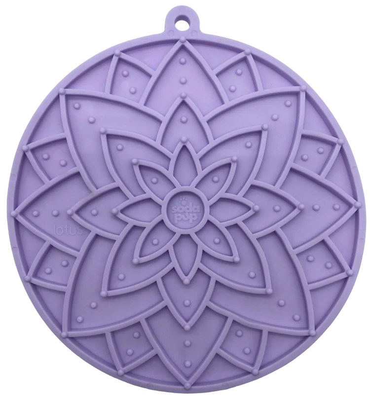 SodaPup Lotus Design Emat Enrichment Licking Mat - Pastel Purple