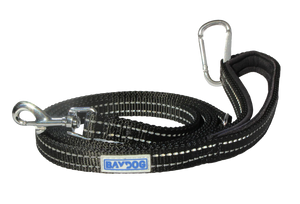 BayDog Pensacola Bay Dog Leash 6' for Small Dogs - Covert Black