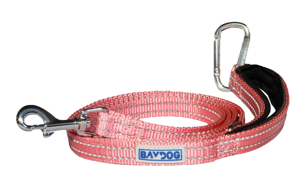 BayDog Pensacola Bay Dog Leash 6' for Small Dogs - Pink Lemonade