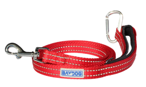 BayDog Pensacola Bay Dog Leash 6' for Small Dogs - Clifford Red