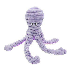 Petlou Plush Dog Toy - Sea Friends - King Octopus Pastel Purple 26"