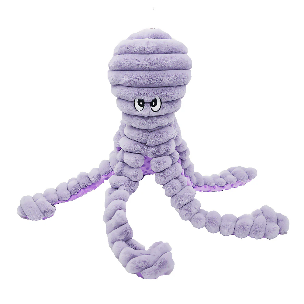 Petlou Plush Dog Toy - Sea Friends - King Octopus Pastel Purple 26