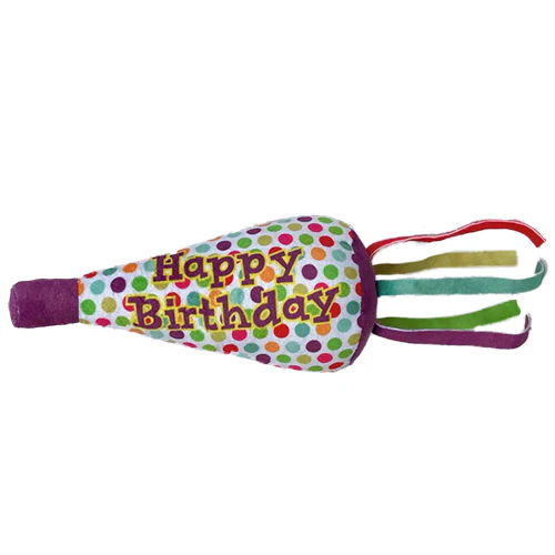 Petlou Plush Dog Toy - Celebration Series -  Happy Birthday Noisemaker 8