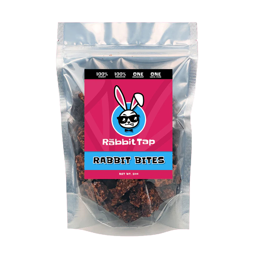 The Rabbit Tap Dehydrated Rabbit Bites 5oz Bag