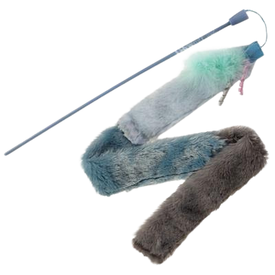 digPETS Instincts by Smarty Kat Secret Swinger Extra Long Breakaway Plush Wand Cat Toy W/ HappyNip Silvervine & Catnip