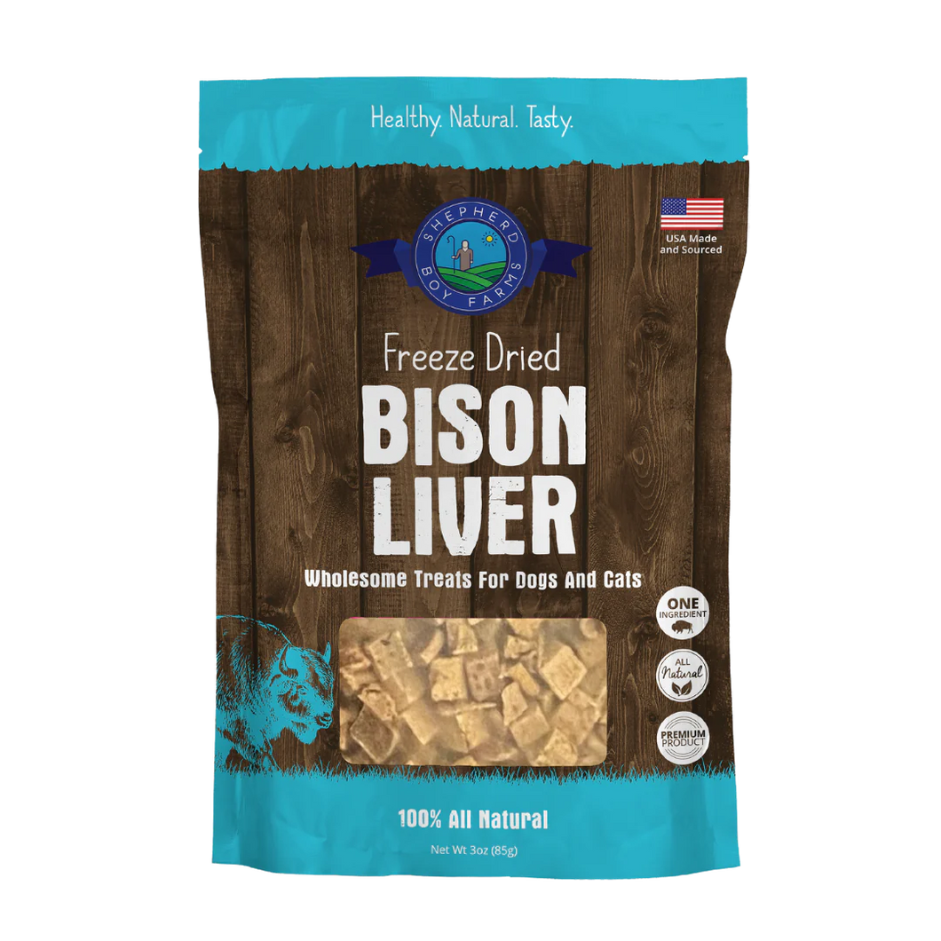 Shepherd Boy Farms Freeze-Dried Bison Liver Dog & Cat Treats