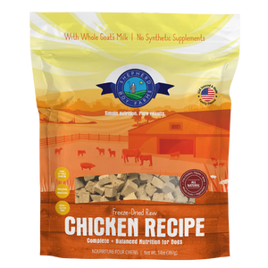 Shepherd Boy Farms Freeze-Dried Dog or Cat Food - Chicken Recipe 14oz bag