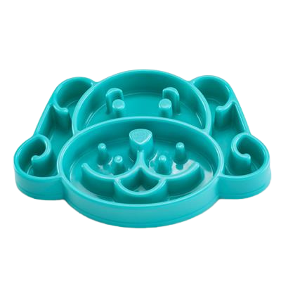 Nice Paws Slow Feeder Dog Bowl - Turquoise