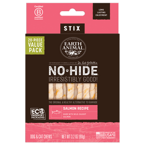 Earth Animal No-Hide Chews Packages - Salmon Stix 20pk