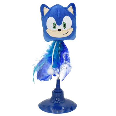 Multipet Sega Sonic On Spring Cat Toy