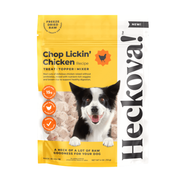 Heckova! Chop Lickin' Chicken for Dogs 4oz Bag