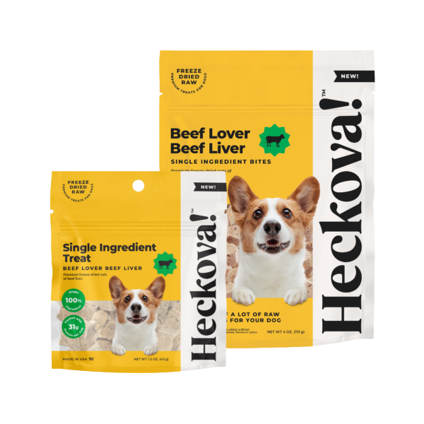 Heckova! Beef Lover Beef Liver Single Ingredient Bites for Dogs 14oz Bag