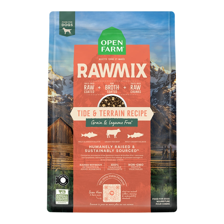 Open Farm Dry Dog Food RawMix Grain-Free Tide & Terrain Recipe