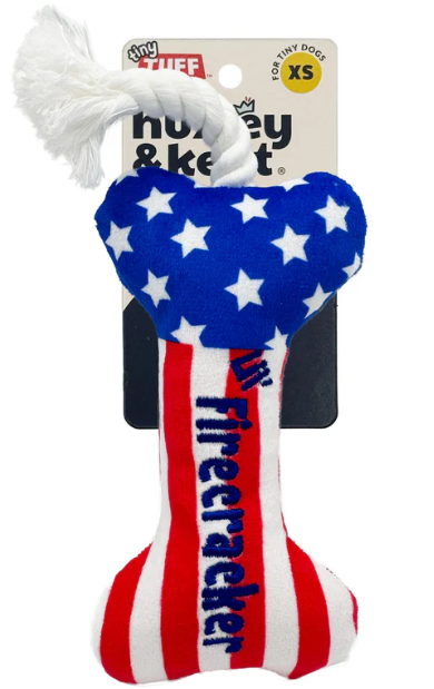 *Seasonal - SUMMER* Lulubelles® Tiny Tuffs Dog Toy - Lil' Firecracker Bone