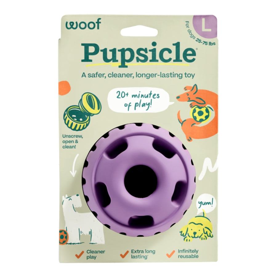 Woof Pupsicle Dog Toy Lavender - Large (25-75 lbs)