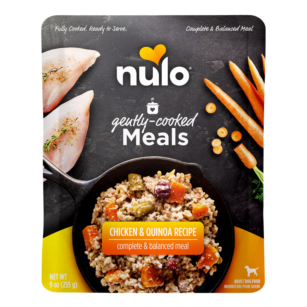 Nulo Gently-Cooked Meals - Chicken & Quinoa Recipe Adult Dog Food 9oz Pouch