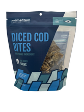 Load image into Gallery viewer, Momentum Single Ingredient Freeze-Dried Dog &amp; Cat Treats - Diced Cod Bites 4oz Bag