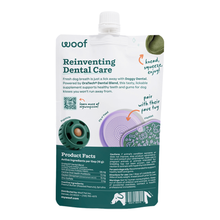 Load image into Gallery viewer, Woof LickWells Doggie Dental Lickable Supplement - PB &amp; Kelp Recipe for Dogs - 12oz Pouch