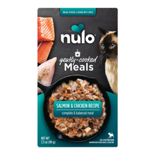 Load image into Gallery viewer, Nulo Gently-Cooked Shelf-Stable Meals for Cats - Salmon &amp; Chicken Recipe 3.5oz Pouch