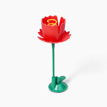 Load image into Gallery viewer, Giddy Kitty Springy Flower Cat Treat Toy - Playful Poppy Red