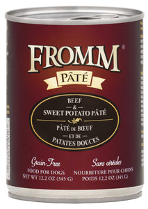 Fromm Wet Dog Food Patés - Beef & Sweet Potato 12.2oz Can Single