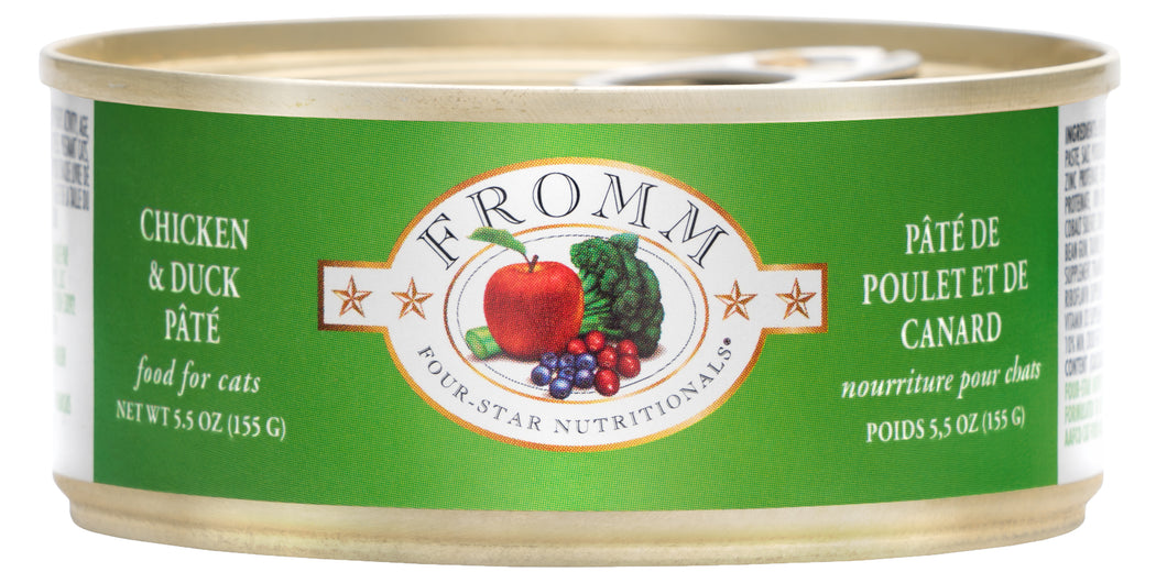 Fromm Wet Cat Food Four-Star Pâté Chicken & Duck 5.5oz Can Single