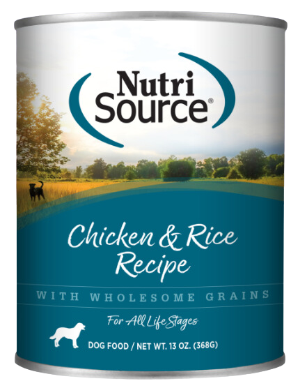 NutriSource Wet Dog Food Chicken & Rice Formula 13oz Can Single