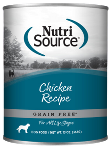 NutriSource Wet Dog Food Grain-Free Chicken Formula 13oz Can Single