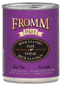 Fromm Wet Dog Food Patés - Duck À La Veg® 12.2oz Can Single