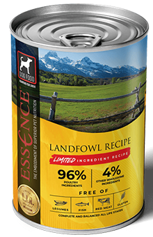 Essence Wet Dog Food L.I.R. Landfowl Recipe 13oz Can Single
