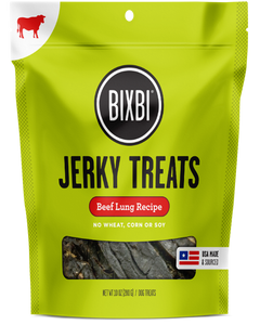 Bixbi Jerky Dog Treats Original Beef Lung 10oz Bag