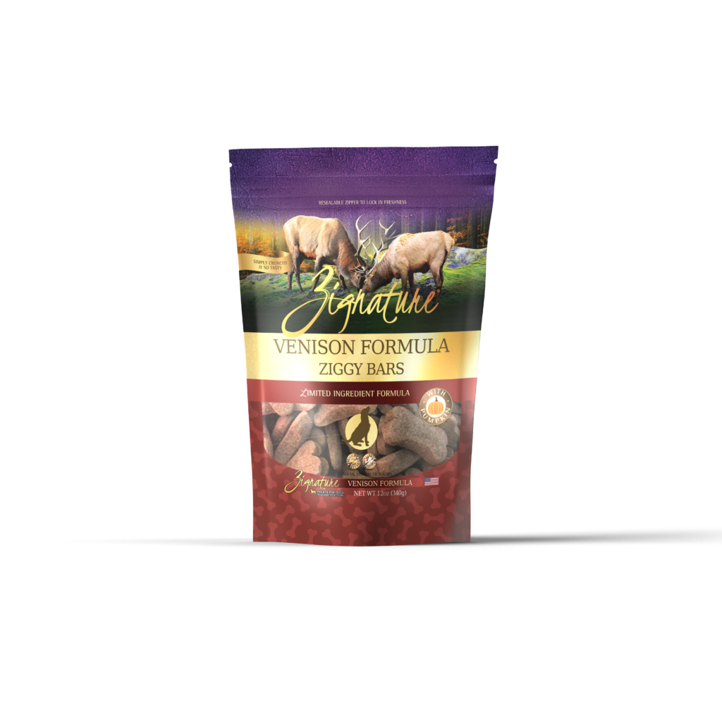 Zignature Dog Treats Grain-Free Venison Formula 12oz Bag