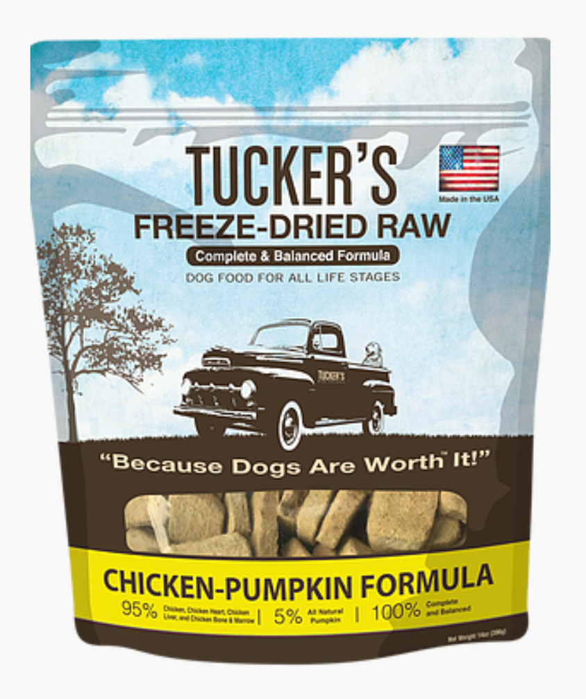 Tucker's Freeze-Dried Dog Food Chicken & Pumpkin 14oz Bag