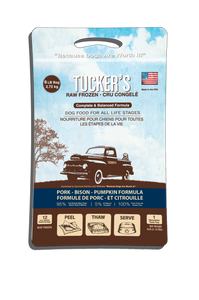 Tucker's Raw Frozen Dog Food - Pork, Bison & Pumpkin 6lb Bag