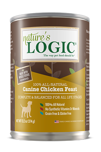 Nature's Logic Wet Dog Food Chicken Feast 13.2oz Can Single