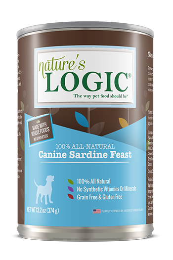 Nature's Logic Wet Dog Food Sardine Feast 13.2oz Can Single