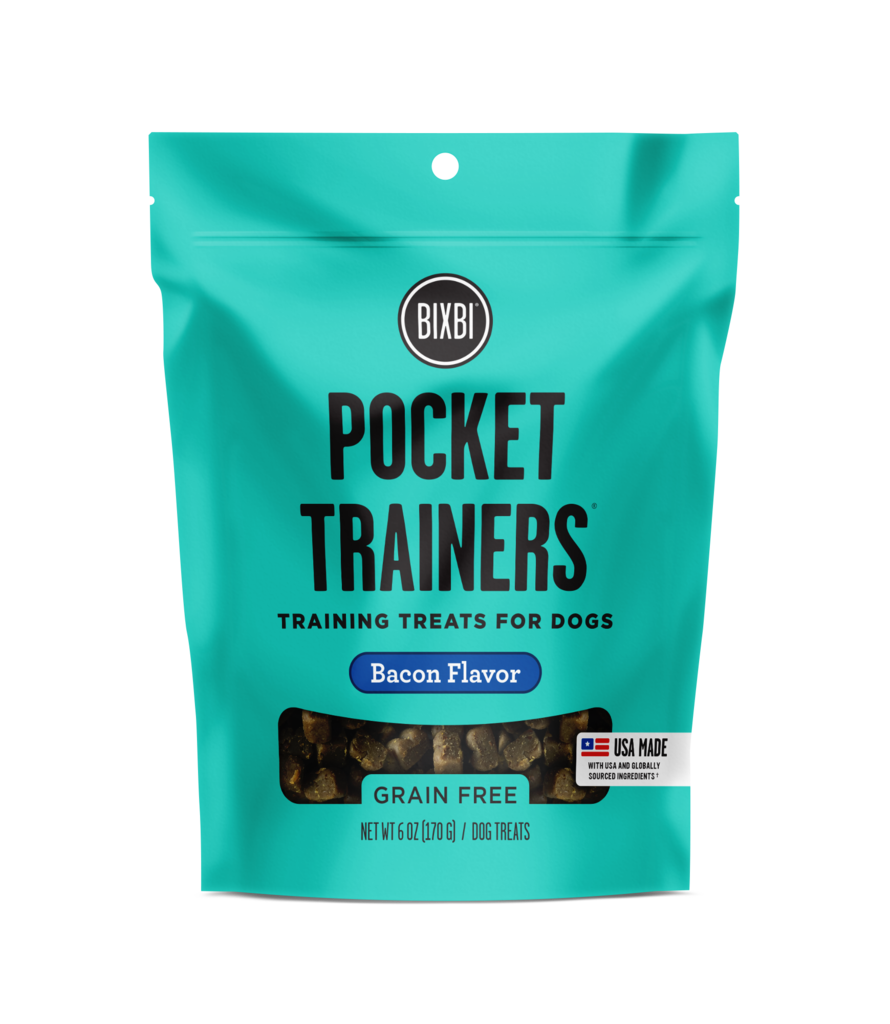 Bixbi Soft Dog Treats Pocket Trainers Bacon Flavor 6oz Bag