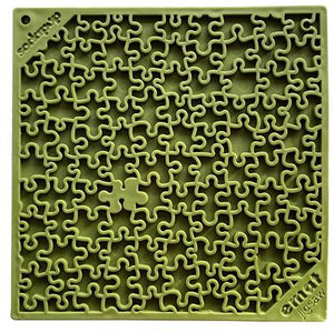 SodaPup Jigsaw Design Enrichment Licking Mat - Green