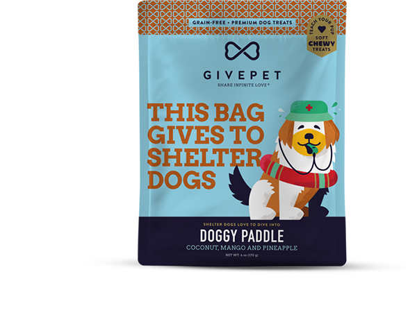 GivePet Soft Dog Treats - Grain-Free Doggy Paddle 6oz Bag
