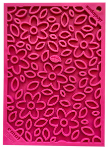 SodaPup Flower Power Design Emat Enrichment Licking Mat - Pink - Small