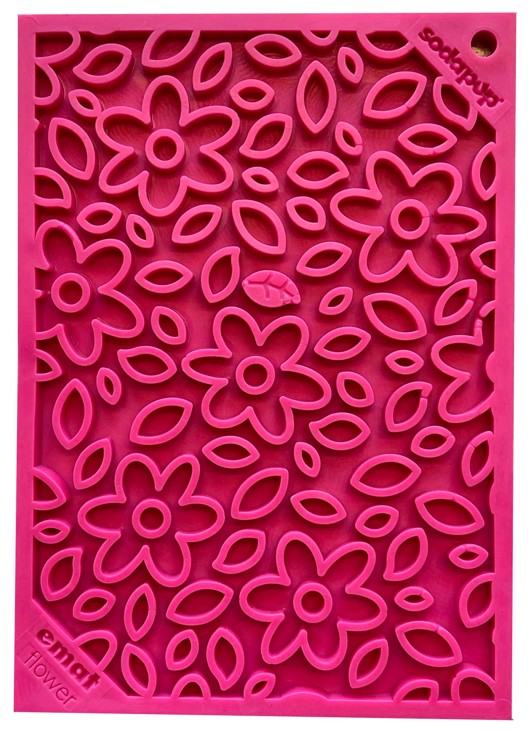 SodaPup Flower Power Design Emat Enrichment Licking Mat - Pink - Small