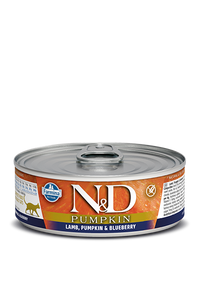 Farmina Pumpkin Wet Cat Food N&D Lamb, Pumpkin & Blueberry 2.5oz Can Single