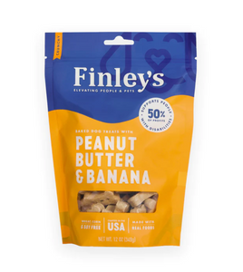 Finley's Dog Biscuits Peanut Butter Banana 12oz Bag