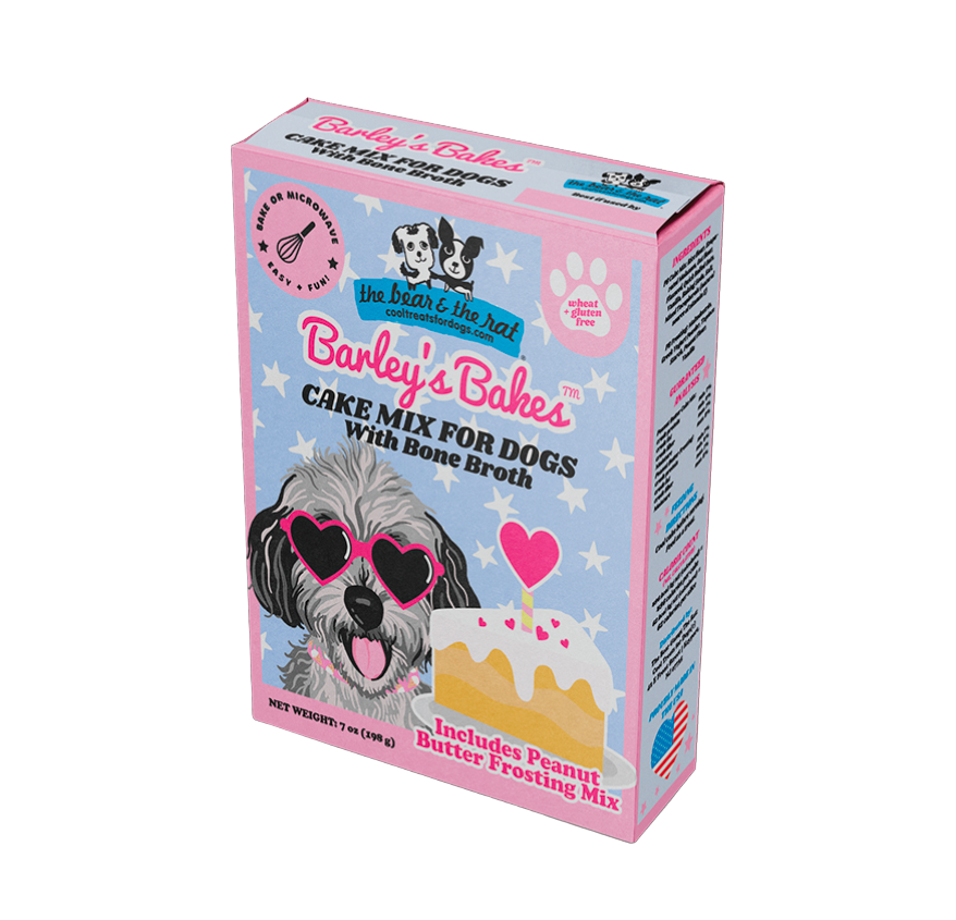 The Bear & The Rat Barley's Bakes - Bone Broth Cupcake Mix w/ Peanut Butter Frosting