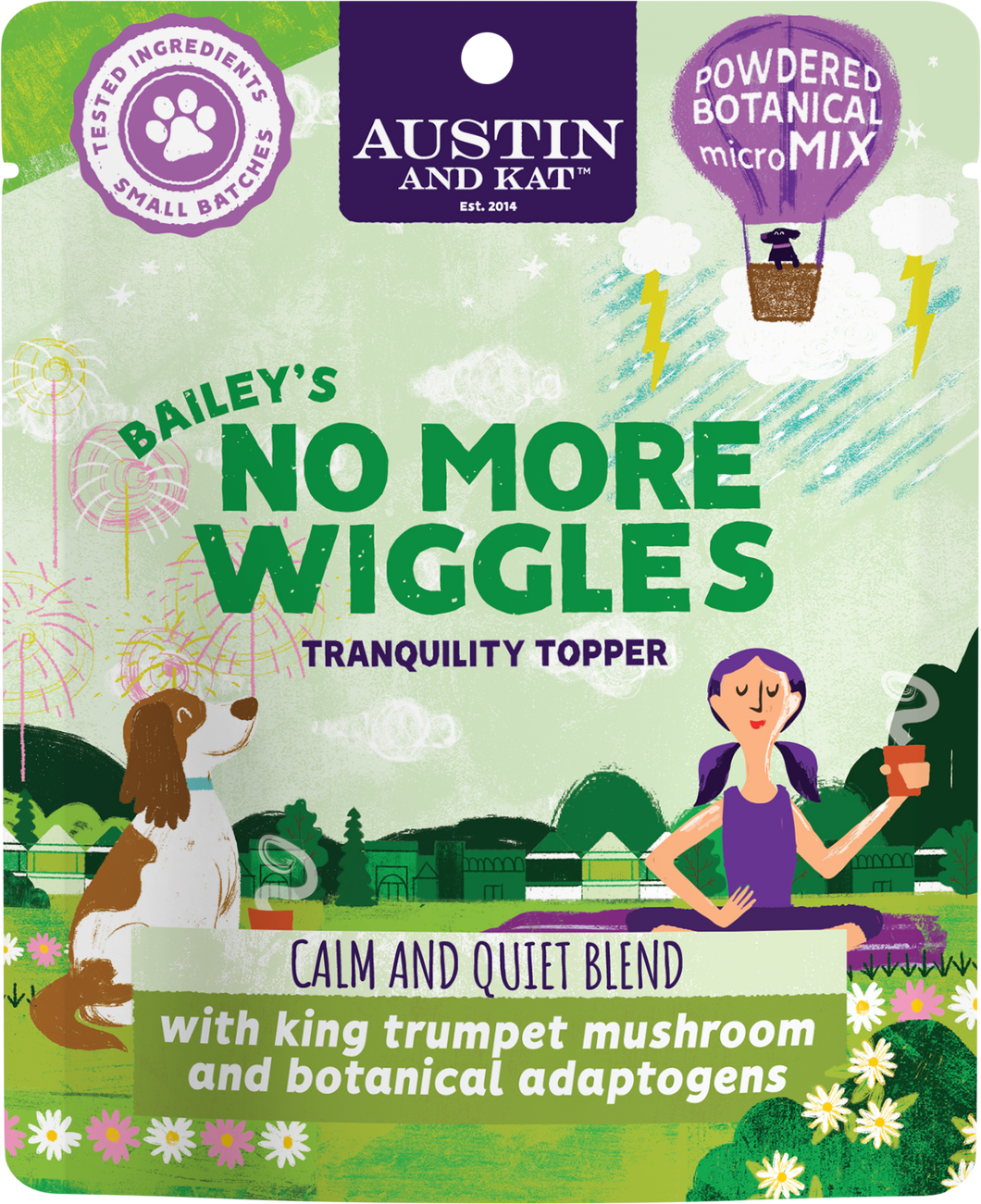 Austin and Kat Meal Enhancing Topper - Bailey's No More Wiggles Tranquility 77g Pouch